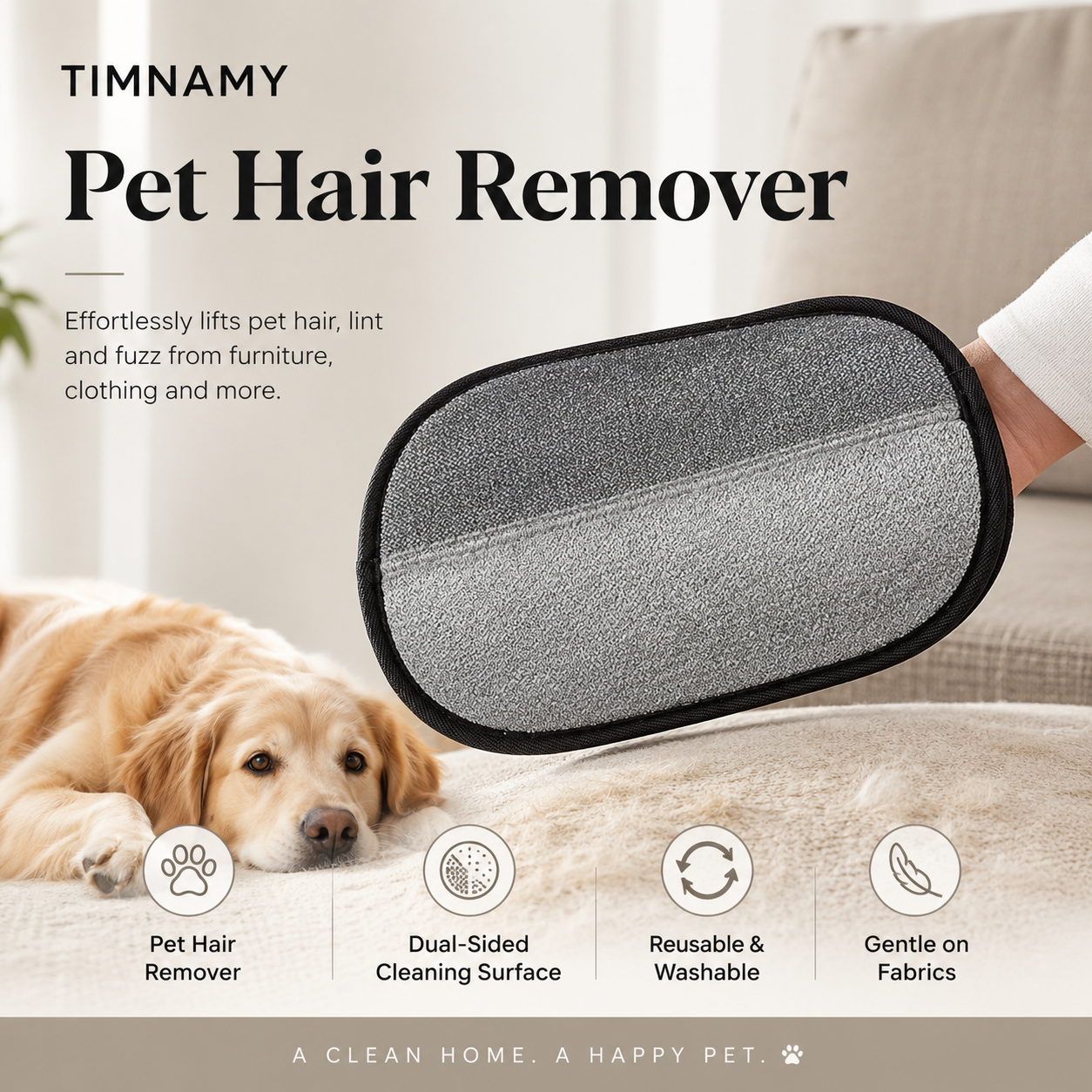 80% OFF TODAY🔥:TIMNAMY® 🎁Electrostatic Pet Hair Removal Glove – Lifts Embedded Fur in Seconds, Reusable & Washable, Works on Sofas, Clothes & Cars🎁🎁1