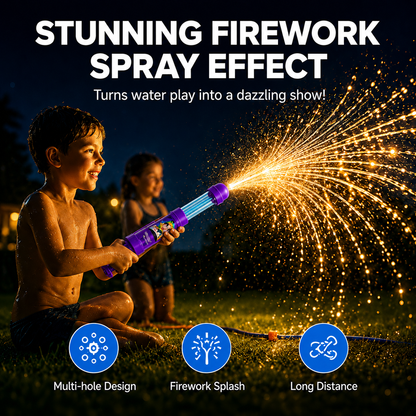 🥳 2026 HOT SALE💞70K+ SOLD! · 58% OFF! TIMNAMY® Pull-Out Firework Water Gun Toy 🎆💦 Fun Splash Water Blaster for Pool, Beach, Bath & Garden