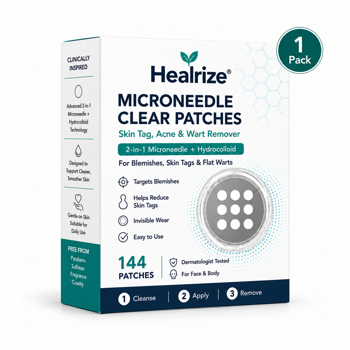 💦💦 𝐎𝐟𝐟𝐢𝐜𝐢𝐚𝐥 𝐒𝐭𝐨𝐫𝐞 |  Healrize®  👩‍⚕️𝐁𝐨𝐭𝐚𝐧𝐢𝐜𝐚𝐥 𝐌𝐢𝐜𝐫𝐨𝐧𝐞𝐞𝐝𝐥𝐞 𝐇𝐲𝐝𝐫𝐨𝐜𝐨𝐥𝐥𝐨𝐢𝐝 𝐏𝐚𝐭𝐜𝐡 (𝐅𝐨𝐫 𝐒𝐤𝐢𝐧 𝐓𝐚𝐠𝐬, 𝐒𝐦𝐚𝐥𝐥 𝐒𝐤𝐢𝐧 𝐆𝐫𝐨𝐰𝐭𝐡𝐬, 𝐖𝐚𝐫𝐭𝐬, 𝐌𝐨𝐥𝐞𝐬, 𝐀𝐠𝐞 𝐒𝐩𝐨𝐭𝐬 & 𝐏𝐢𝐠𝐦𝐞𝐧𝐭𝐚𝐭𝐢𝐨𝐧 𝐂𝐨𝐧𝐜𝐞𝐫𝐧𝐬)