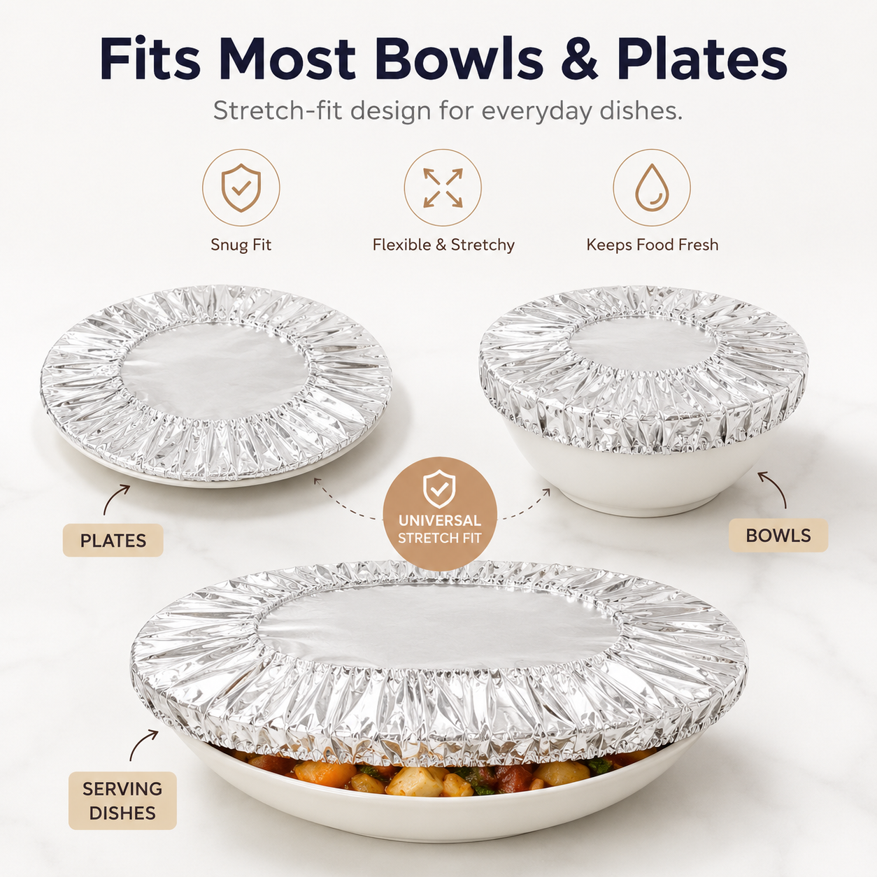 🔥 Healrize® Collapsible Aluminum Foil Food Cover | Keep Meals Warm, Fresh & Protected from Fruit Flies 🍲⏱️1