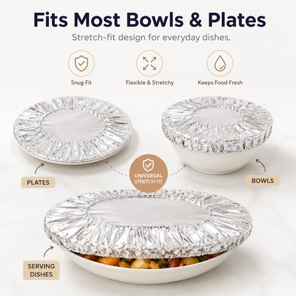 🔥 Healrize® Collapsible Aluminum Foil Food Cover | Keep Meals Warm, Fresh & Protected from Fruit Flies 🍲⏱️1