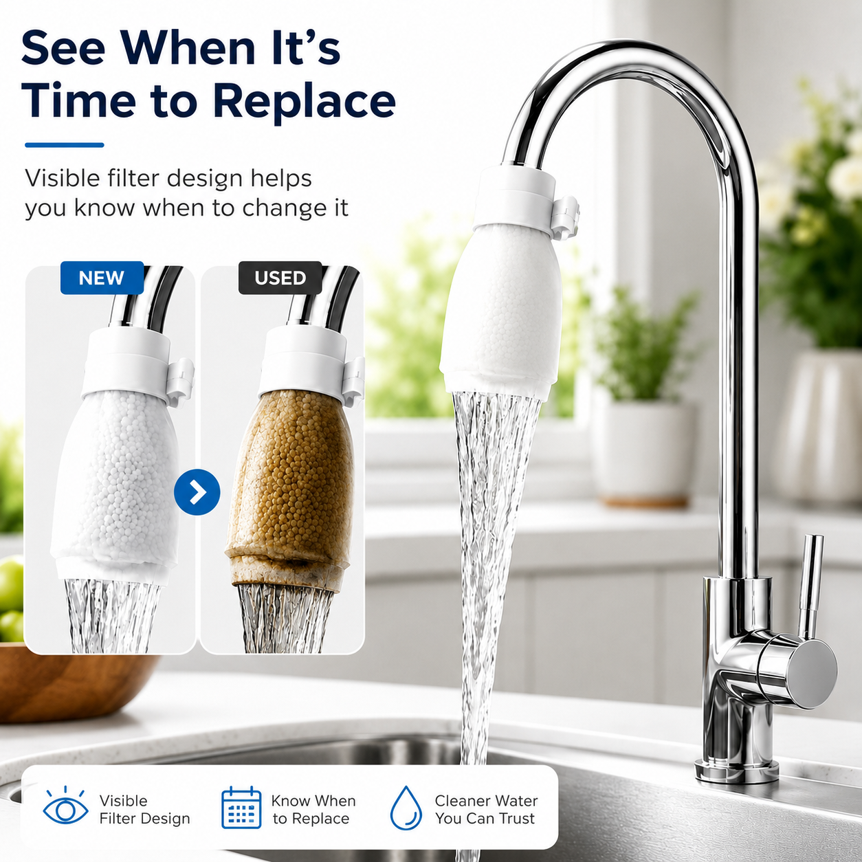 💧Healrize® Faucet Filter Cotton Bags | 100 PCS Universal Splash-Proof Faucet Filters for Visible Rust, Sediment & Scale Filtration🌟1