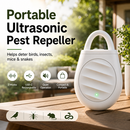 🐦Healrize® No more trouble from birds, beasts and locusts！Portable Ultrasonic Bird Repellent Keychain