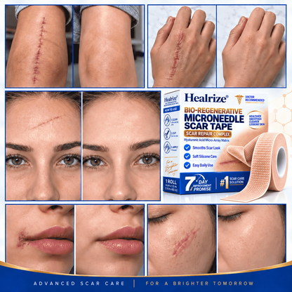 😍Healrize® Bio-Regenerative Microneedle Scar Tape | Helps Flatten, Soften & Smooth Raised Scars | 1.5m Roll