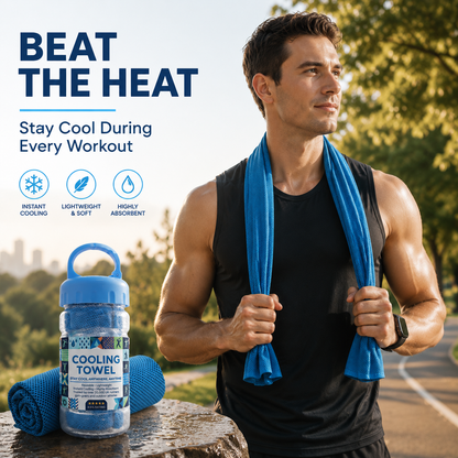 💦Summer Hot Sale -⚡50K+ SOLD!❄️Healrize® Cold Sweat Towel You Can Use Anywhere, Anytime! Reusable Soft Absorbent Cooling Portable