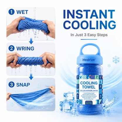 💦Summer Hot Sale -⚡50K+ SOLD!❄️Healrize® Cold Sweat Towel You Can Use Anywhere, Anytime! Reusable Soft Absorbent Cooling Portable