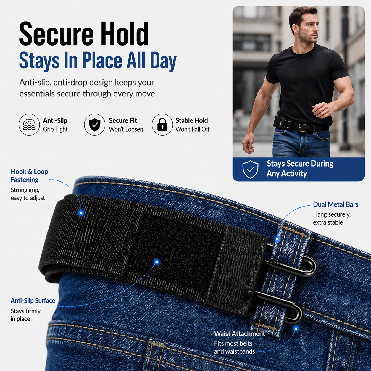 ✨Healrize® No-Buckle Elastic Comfort Belt | Invisible Stretch Velcro Belt for Jeans, Pants & Travel👖1