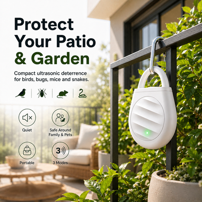 🐦Healrize® No more trouble from birds, beasts and locusts！Portable Ultrasonic Bird Repellent Keychain