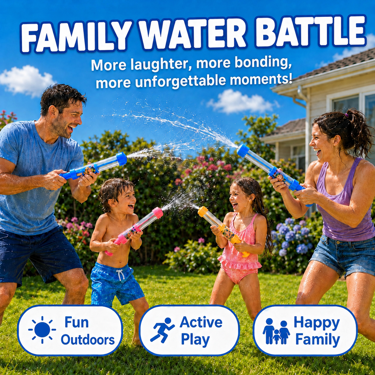 🥳 2026 HOT SALE💞70K+ SOLD! · 58% OFF! TIMNAMY® Pull-Out Firework Water Gun Toy 🎆💦 Fun Splash Water Blaster for Pool, Beach, Bath & Garden