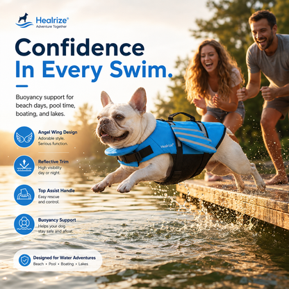 🐶Healrize® Dog Life Jacket – Adorable Wings, Buoyancy Support & Reflective Safety🌊