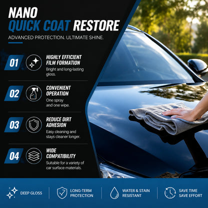 🔥 Healrize® 3-in-1 Nano Quick Coat Restore Spray | Waterless Car Wash, Paint Shine & Light Scratch Care🚗🚗1