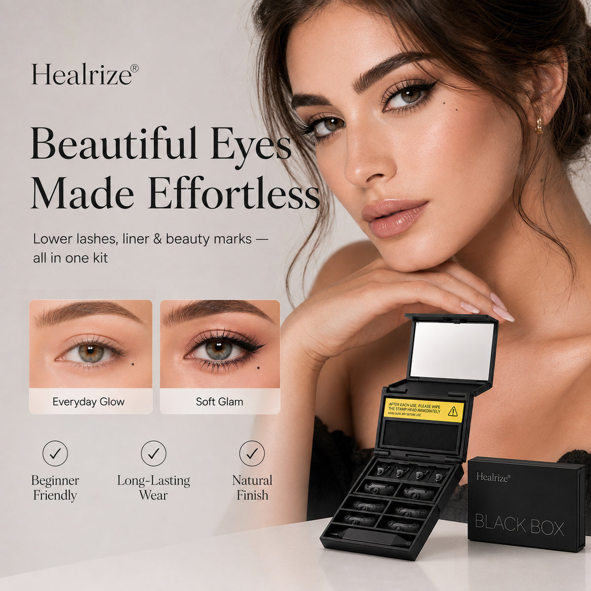 💖Healrize® 3-in-1 Instant Eye Makeup Stamp |  Fuller Lower Lashes • Clean Winged Liner • 💋 Cute Beauty Mark
