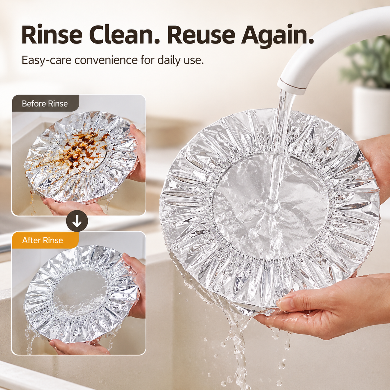 🔥 Healrize® Collapsible Aluminum Foil Food Cover | Keep Meals Warm, Fresh & Protected from Fruit Flies 🍲⏱️1