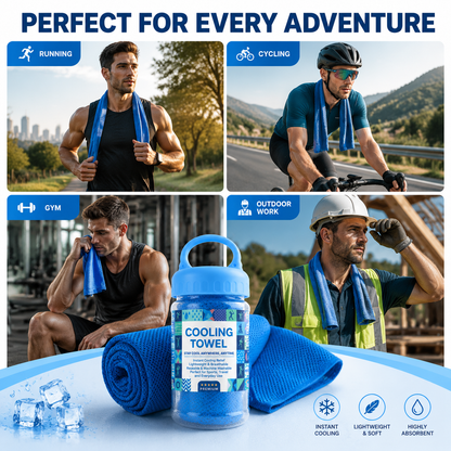💦Summer Hot Sale -⚡50K+ SOLD!❄️Healrize® Cold Sweat Towel You Can Use Anywhere, Anytime! Reusable Soft Absorbent Cooling Portable