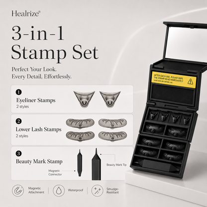 💖Healrize® 3-in-1 Instant Eye Makeup Stamp |  Fuller Lower Lashes • Clean Winged Liner • 💋 Cute Beauty Mark