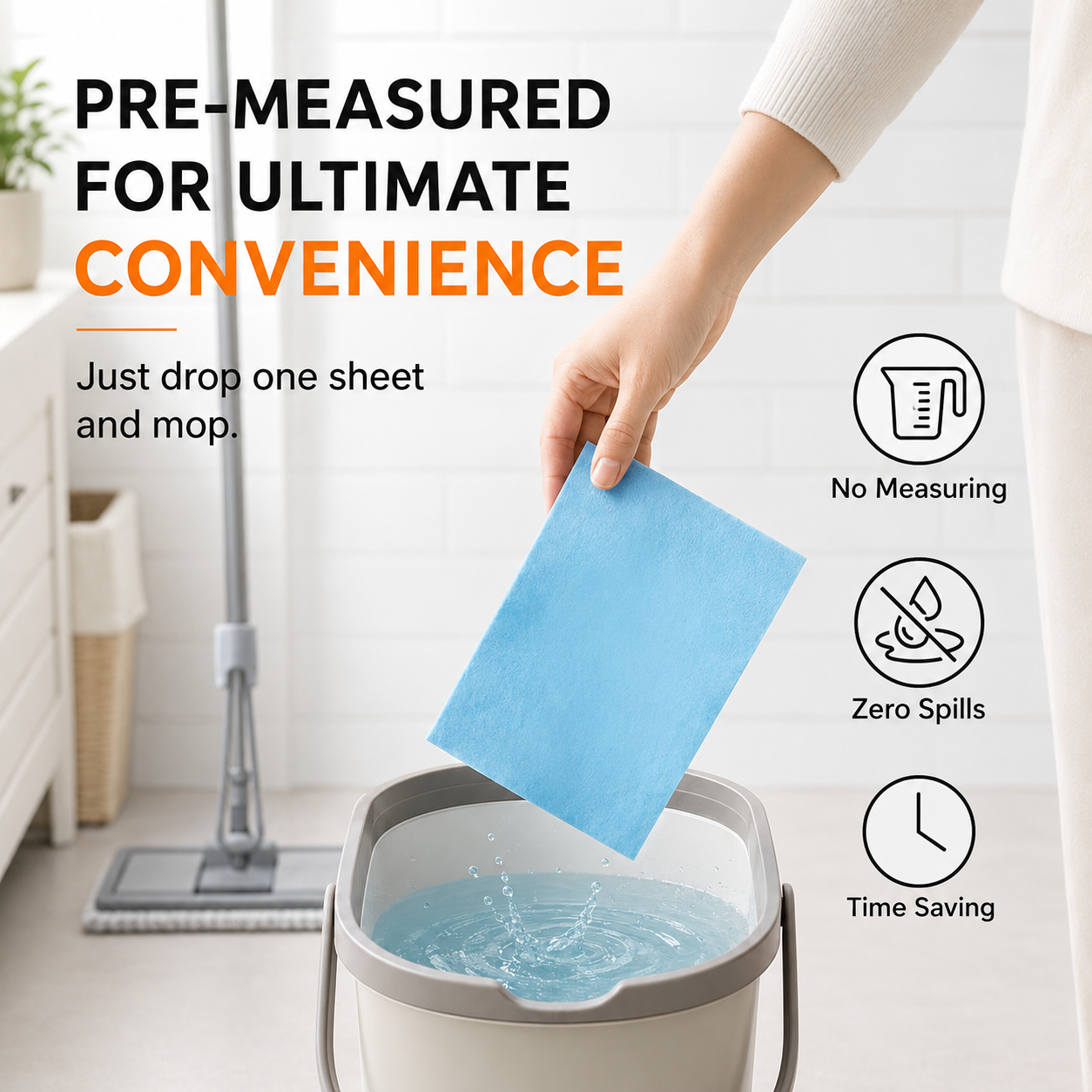 🫧 TIMNAMY® 3-in-1 Eco-Friendly Dissolvable Floor Cleaner  | Antibacterial, Deodorizing & Long-Lasting Freshness 🧹