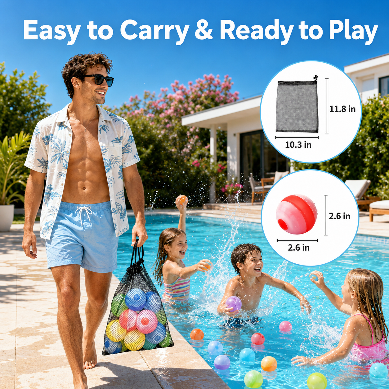 Healrize®Reusable Silicone Water Balls | Quick-Fill Magnet-Free Self-Sealing Splash Toys for Kids & Family Summer Fun💧1