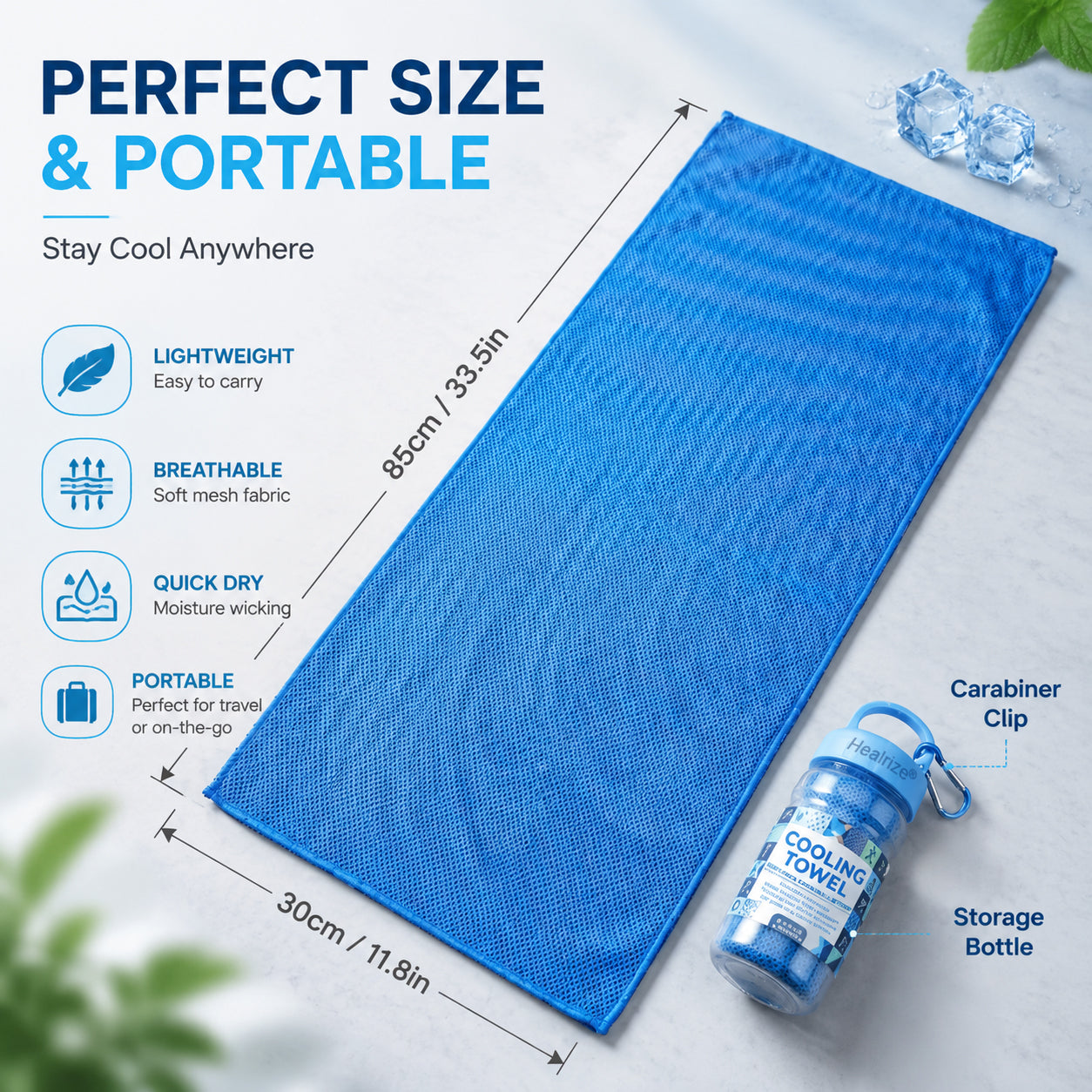 💦Summer Hot Sale -⚡50K+ SOLD!❄️Healrize® Cold Sweat Towel You Can Use Anywhere, Anytime! Reusable Soft Absorbent Cooling Portable