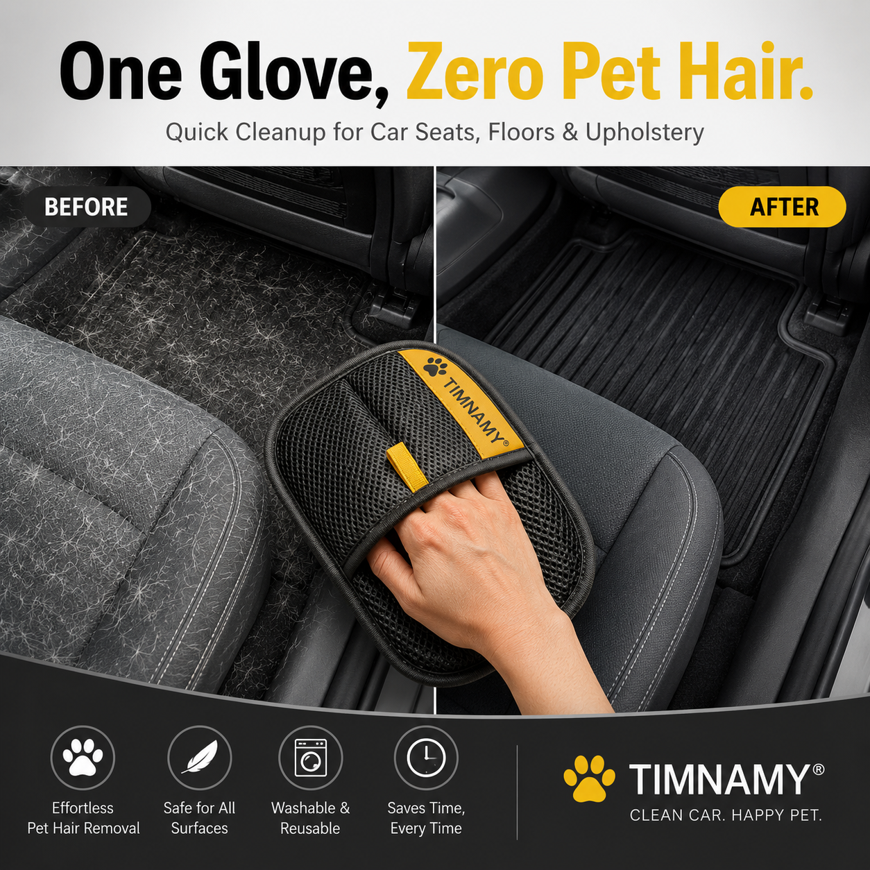 80% OFF TODAY🔥:TIMNAMY® 🎁Electrostatic Pet Hair Removal Glove – Lifts Embedded Fur in Seconds, Reusable & Washable, Works on Sofas, Clothes & Cars🎁🎁1