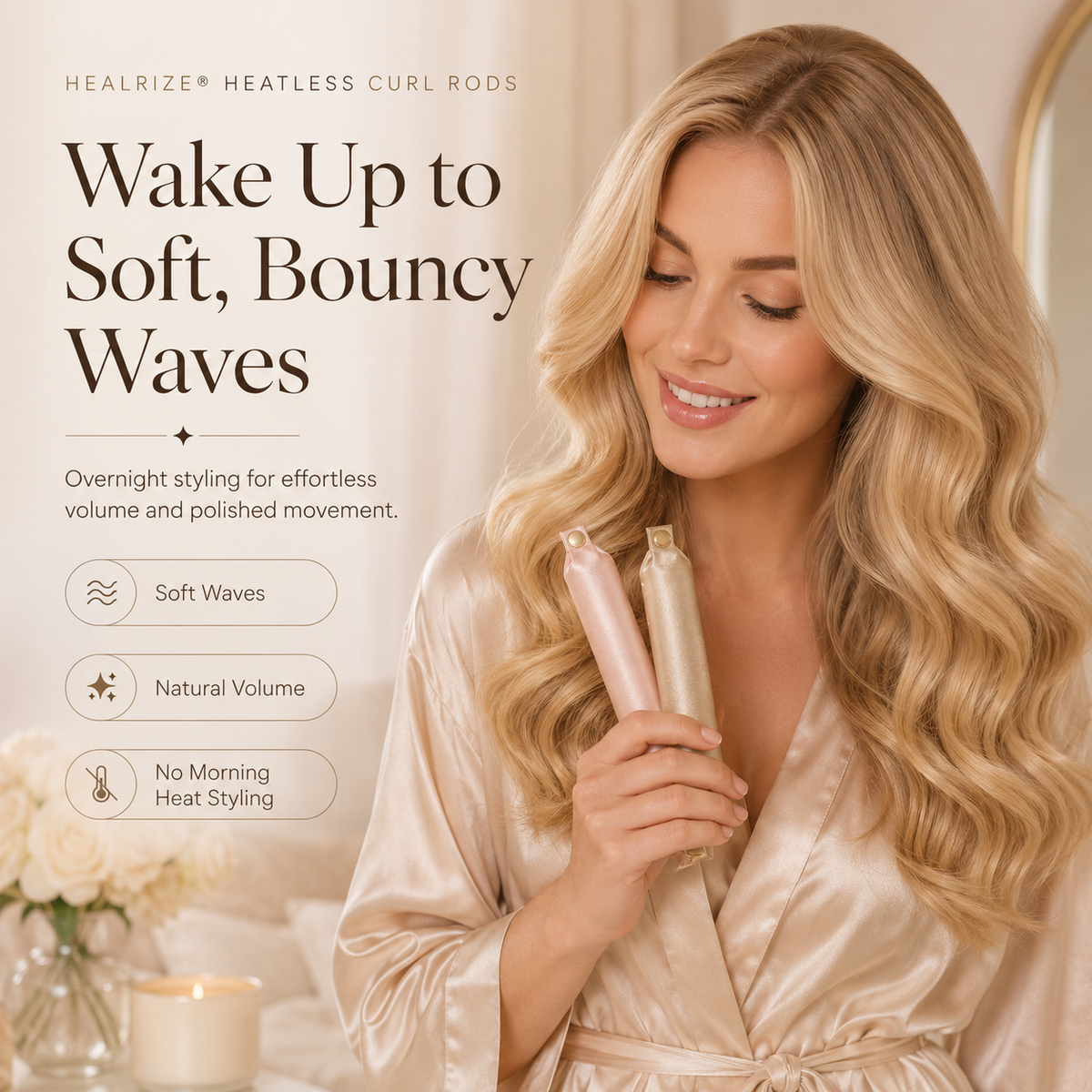 🔥 TODAY’S SPECIAL OFFER | Healrize® Heatless Curl Rods – 🌙Wake Up to Soft, Bouncy Curls Without the Heat ✨