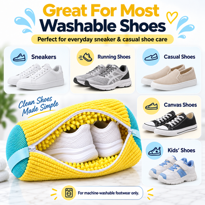 👟 Healrize® High-Density Plush Shoe Washing Bag | Upgraded 15.4" × 7.5" ✨