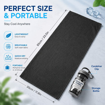 💦Summer Hot Sale -⚡50K+ SOLD!❄️Healrize® Cold Sweat Towel You Can Use Anywhere, Anytime! Reusable Soft Absorbent Cooling Portable