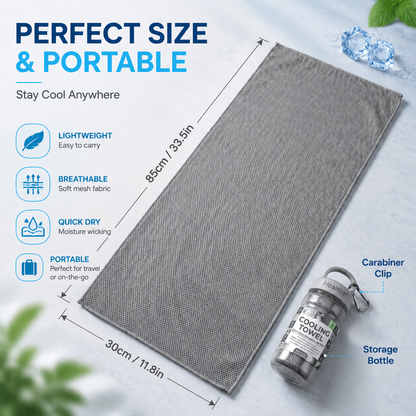 💦Summer Hot Sale -⚡50K+ SOLD!❄️Healrize® Cold Sweat Towel You Can Use Anywhere, Anytime! Reusable Soft Absorbent Cooling Portable
