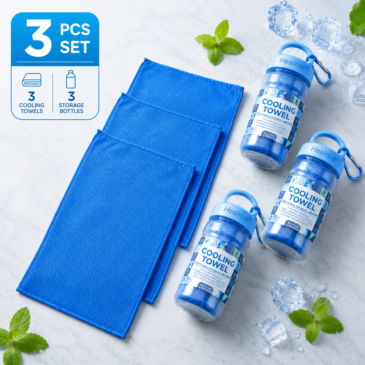 👍 3 Towels — Family Cooling Pack