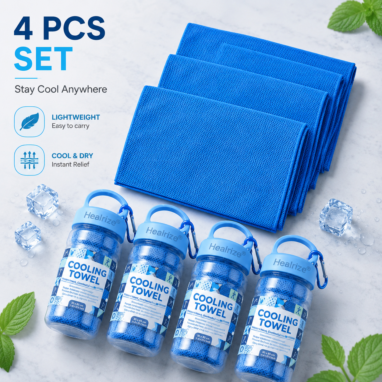 👑 4 Towels — Best Value Cooling Set