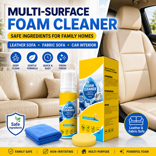 🔥 TIMNAMY® 4-in-1 Multi-Enzyme Foam Cleaner | Deep Cleaning Foam for Car Interior, Sofa, Kitchen & Bathroom