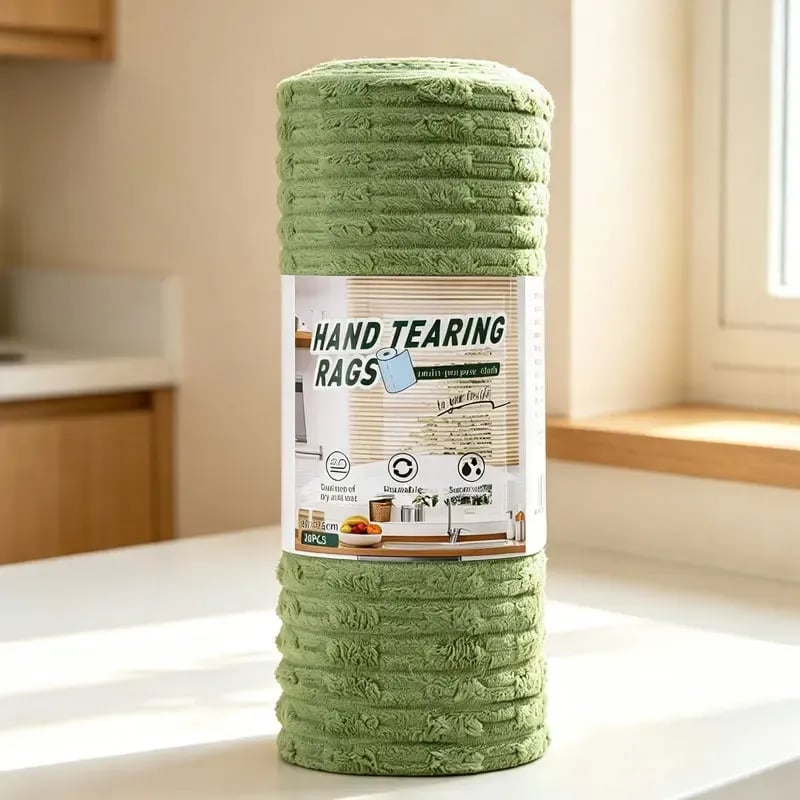 ⏳ Last Day 50% OFF - 🧽 20PCS Reusable Tearable Antibacterial Cleaning Cloths