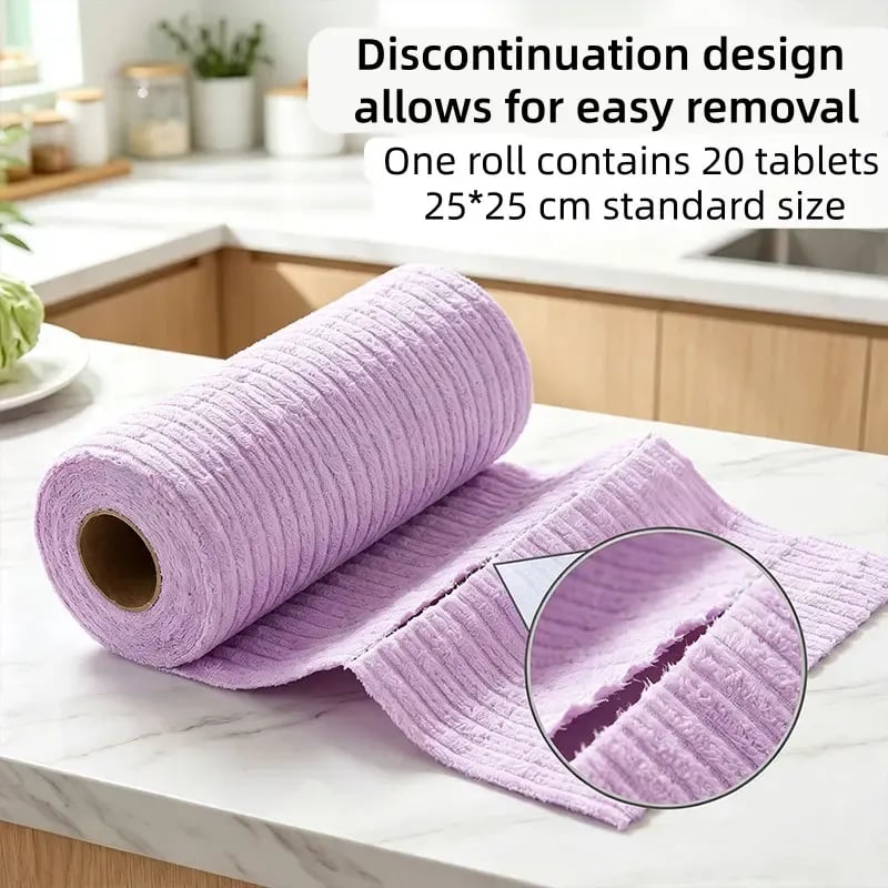 ⏳ Last Day 50% OFF - 🧽 20PCS Reusable Tearable Antibacterial Cleaning Cloths