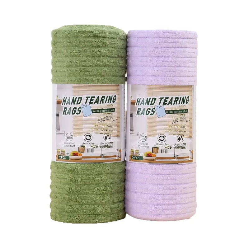 ⏳ Last Day 50% OFF - 🧽 20PCS Reusable Tearable Antibacterial Cleaning Cloths